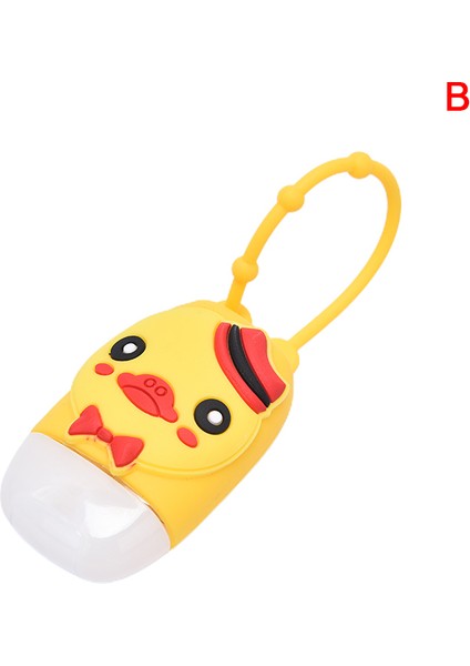 B Tarzı Karikatür Silikon El Dezenfektanı Kılıfı Anahtarlık Seyahat Taşınabilir Jel Tutucu Şişe (Yurt Dışından)