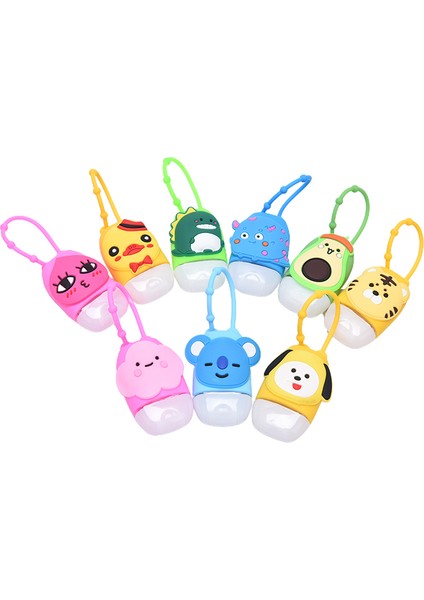 B Tarzı Karikatür Silikon El Dezenfektanı Kılıfı Anahtarlık Seyahat Taşınabilir Jel Tutucu Şişe (Yurt Dışından) modelleri