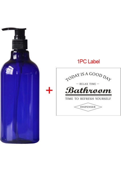 D Stili 500ML 500ML Sabunluk Şişe Mutfak El Dezenfektanı Şişesi Kozmetik Şampuan Vücut Yıkama Losyon Şişesi Açık Seyahat Şişesi (Yurt Dışından)