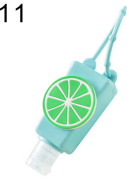 No.11 Stili El Dezenfektanı Silikon Şişe Tutucu 30 ml Karikatür Meyve Dondurma Şekilli Su Içmeyen El Dezenfektanı Şişe Tutucu RERI889 (Yurt Dışından)