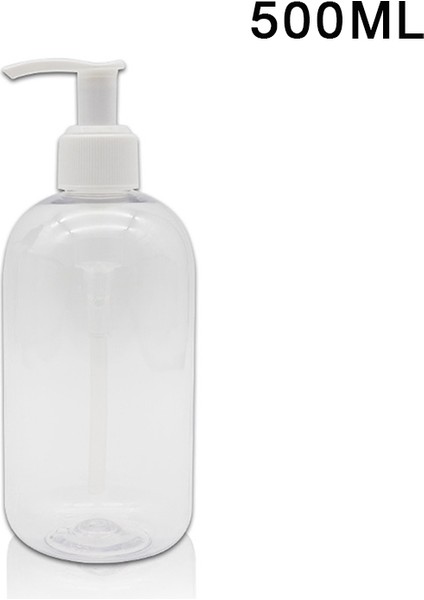 500ML Tarzı Şeffaf Plastik Kalın Şişeler ve Pompalar ile Doldurulabilir Sıvı Sabunlar Için Şeffaf Yuvarlak Şişeler (Yurt Dışından)