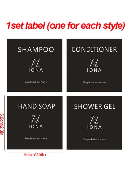 No.1 Tarzı Sabunluk Etiket Seti Şampuan Vücut Yıkama Saç Kremi Etiketler Çıkarılabilir Su Geçirmez Benzersiz Şişe Etiketleri Banyo Aksesuarları (Yurt Dışından) fırsatları