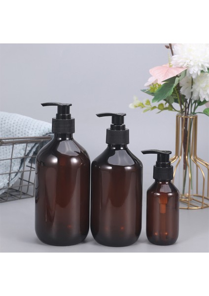 200ML Kahverengi Stil 1 Adet Pompalı Şampuan Sabun Losyon Saklama Kabı Boş Kahverengi Plastik Şişe 100ML 200ML 300ML 400ML 500ML (Yurt Dışından) fiyatları