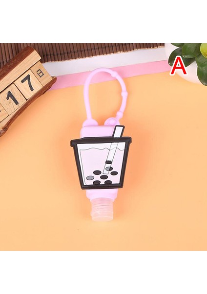 Bir Stil 1 Adet Taşınabilir Karikatür Meyve Hayvan Silikon Bebek Duşu El Dezenfektanı Şişe Tutucu (Yurt Dışından)
