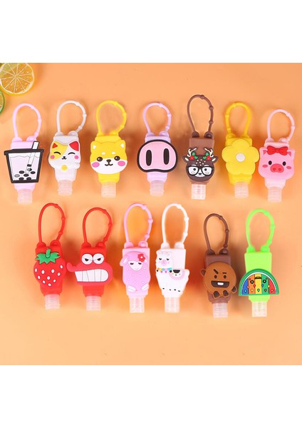 Bir Stil 1 Adet Taşınabilir Karikatür Meyve Hayvan Silikon Bebek Duşu El Dezenfektanı Şişe Tutucu (Yurt Dışından) fiyatları