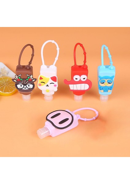 Bir Stil 1 Adet Taşınabilir Karikatür Meyve Hayvan Silikon Bebek Duşu El Dezenfektanı Şişe Tutucu (Yurt Dışından) modelleri