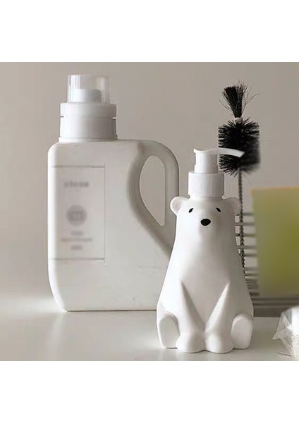900ML Tarzı Kutup Ayısı Şekilli Dolabilir Sabun Şişesi Duş Jeli Şampuan Saç Kremi Losyon Sıkma Dispanser (Yurt Dışından) fırsatları