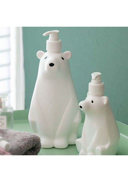 900ML Tarzı Kutup Ayısı Şekilli Dolabilir Sabun Şişesi Duş Jeli Şampuan Saç Kremi Losyon Sıkma Dispanser (Yurt Dışından) indirimleri