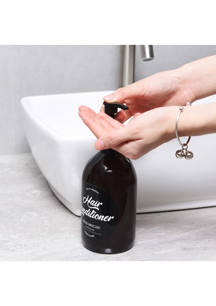 500ML Kahverengi Stil 1 Adet Sabun Şişesi Etiketi Basılı Yuvarlak Şekil Şampuan Saç Kremi Vücut Yıkama El Yıkama Etiketleri Su Geçirmez Etiket Etiketi (Yurt Dışından) indirimleri