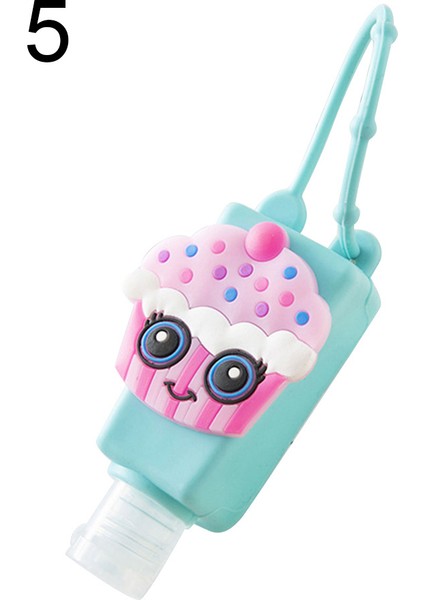 No.8 Stili El Dezenfektanı Silikon Şişe Tutucu 30 ml Karikatür Meyve Dondurma Şekilli Su Içmeyen El Dezenfektanı Şişe Tutucu RERI889 (Yurt Dışından) modelleri