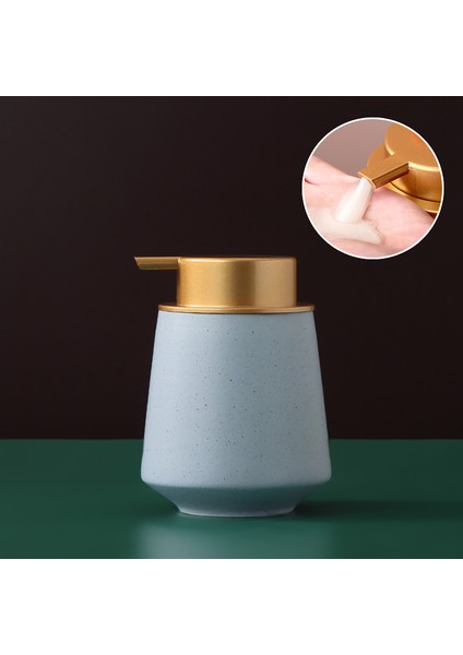 Koyu Haki Stili Diğer 400ML Banyo Aksesuarları Seti Seramik Sıvı Sabunluk Şişeler Duş Jeli Şişesi El Basma Pompalı Sabunluk Sabonete Liquido (Yurt Dışından)