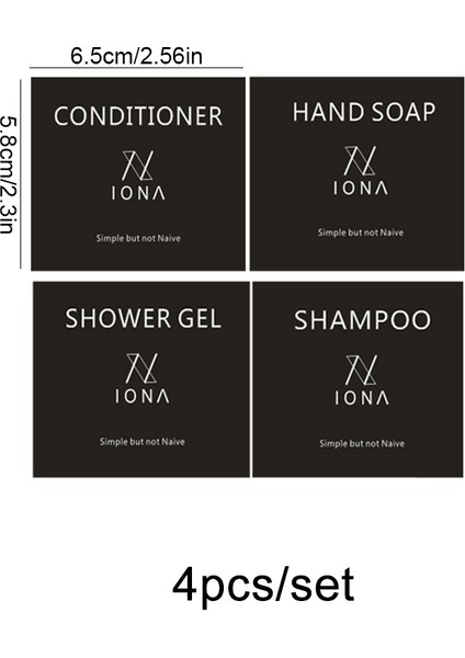 4 Adet Küçük Etiket Stili Boş Sabun Pompalı Şişe Yeniden Doldurulabilir Losyon Saç Kremi Şampuan Konteyner Şişe Su Geçirmez Etiketler ile (Yurt Dışından)