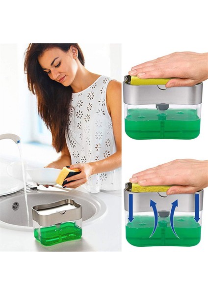 Açık Gri Tarzı 2-In-1 Süngerlik Sabunluk Sabunluk ve Sünger Saklama 13 Ounce Lavabo Sabunluk Süzgeç Raf Banyo Aksesuarları Org (Yurt Dışından) modelleri