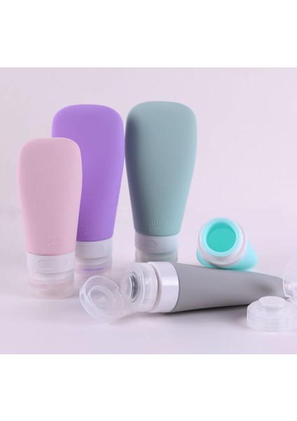 Krem Tarzı 60ML Silikon Seyahat Şişesi ml Boş Sıkma Seyahat Kapları Sızdırmaz Doldurulabilir Şampuan Sprey Kondisyoner Losyon Için (Yurt Dışından) fiyatları
