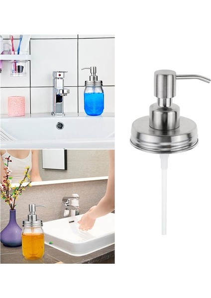 1 Bilgisayar Stili Sıvı Sabun Dağıtıcı Kapakları Mason Kavanoz Kapağı Losyon Dağıtıcı Banyo Aksesuarları Paslanmaz Çelik Oda Için Gümüş Renkli (Yurt Dışından) modelleri