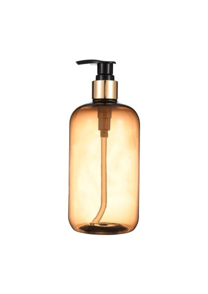 Sarı Stil 500ML Banyo Şampuan Duş Jeli 500ML Losyon Pompalı Şişe Plastik Losyon Şişesi El Sabunu Fg Şişesi Sabunluk (Yurt Dışından)