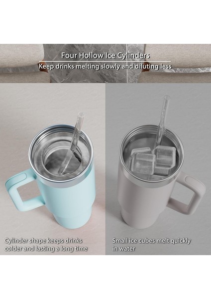 Kupası Için Buz Küpü Tepsisi, Içi Boş Silikon Silindir Buz Kalıbı, 20 Oz-40 Oz Tumbler Için Kapaklı Yeniden Kullanılabilir Buz Küpü Tepsileri (Yurt Dışından) modelleri