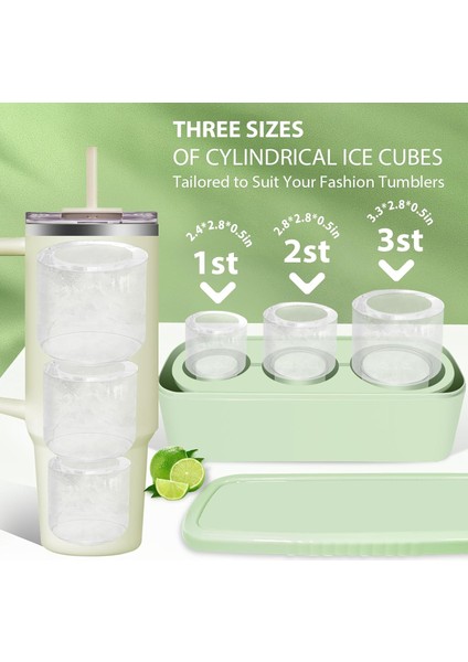 Kupası Için Buz Küpü Tepsisi: 40 Oz Tumbler Buz Kalıbı Silikon - Içi Boş Silindir Kapaklı ve Kutulu Buz Yapıcı Dondurucu (Yurt Dışından) fiyatları