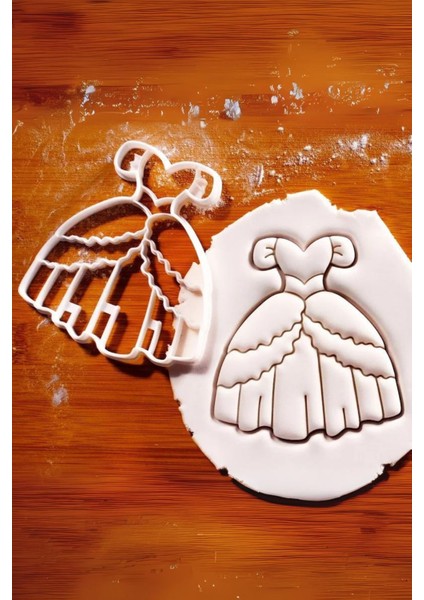 Prenses Elbisesi Kurabiye Kalıbı, Hamur Şekillendirici