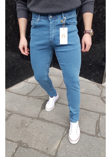 Erkek Skinny Fit Likralı Kot Pantolon