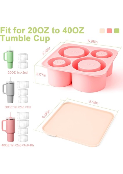 20-40 Oz Kupası Için Buz Küpü Tepsisi, Kupası Için Silikon Tumbler Buz Kalıbı, Soğutma Viski, Kokteyller, Içecekler, Kahve (Yurt Dışından) fırsatları
