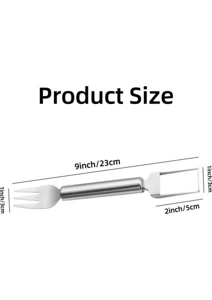 2 Adet Karpuz Çatal Dilimleme Kesici, 2-In-1 Paslanmaz Çelik Meyve Kesici Aracı, Karpuz Dilimleme Ev Mutfak Parti Kamp Mutfak Için (Yurt Dışından)
