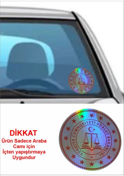 Adalet Bakanlığı Hologram Logo Araba Oto Motosiklet Sticker