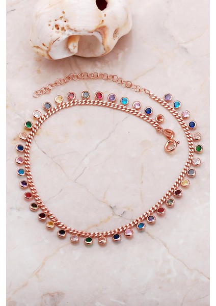 Rose Gümüş Mix Taşlı Halhal 239 fiyatları