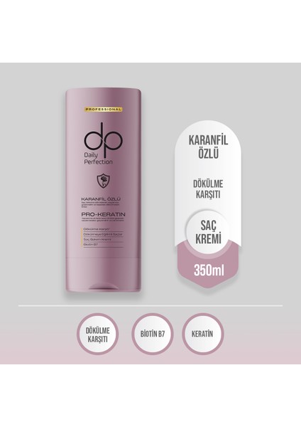 Dp Daily Perfection Karanfil Özlü Saç Bakım Kremi 350 ml