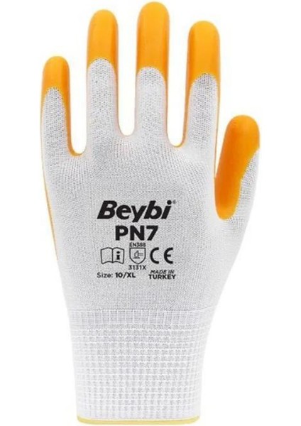 Eldiven Nitril Beyaz Sarı Pn-7 No:9 L