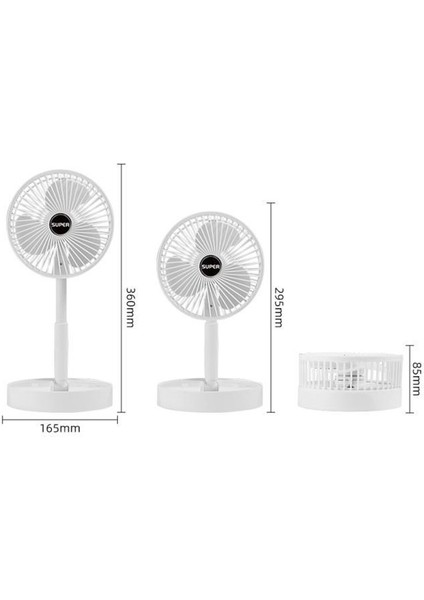 F-06 Siyah Mini Fan Vantilatör Masa Fan