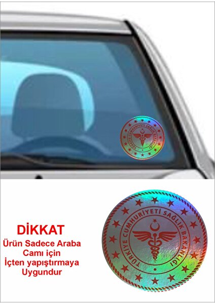 Sticker Usta Sağlık Bakanlığı Logo Hologram Araba Oto Motosiklet Sticker