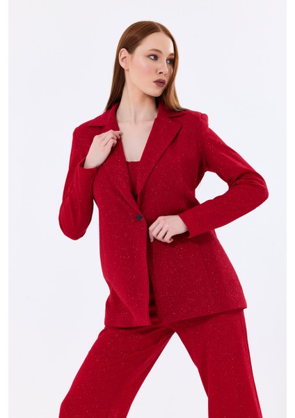 Astarlı Simli Pukuro Abiye Ceket | CKT35406 Bordo fiyatları