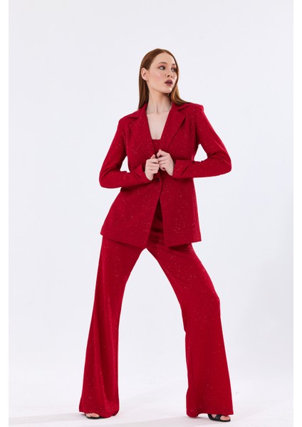 Astarlı Simli Pukuro Abiye Ceket | CKT35406 Bordo modelleri