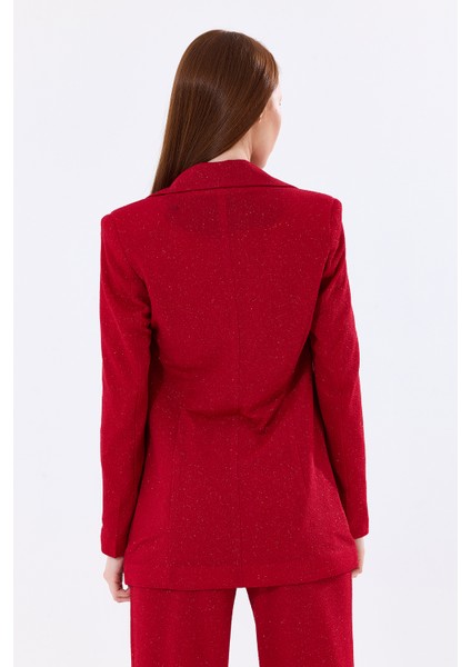 Astarlı Simli Pukuro Abiye Ceket | CKT35406 Bordo indirimleri