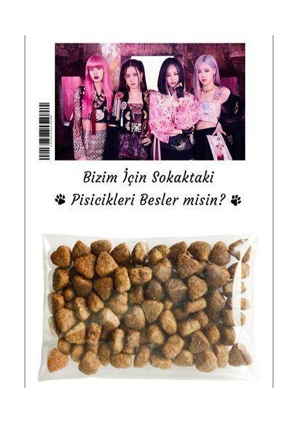 Blackpink Hediyelik Kedi Maması 5 Adet