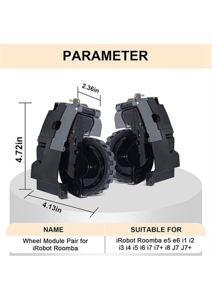 Tahrik Tekerleği Modülü Irobot Roomba I7 I7+ I8 I3 I6+/plus E5 E6 E7 J7 J7+ J6+ Elektrikli Süpürge Yedek Parçaları R (Yurt Dışından) fiyatları
