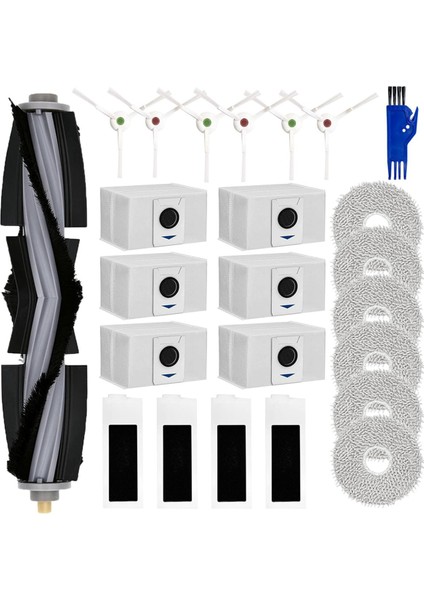 Ecovacs Için Aksesuar Kiti Deebot T20 Omni/max/pro Vakum Clearher Ana Yan Fırça Hepa Filtreler Paspas Pedleri Toz Çanta (Yurt Dışından)