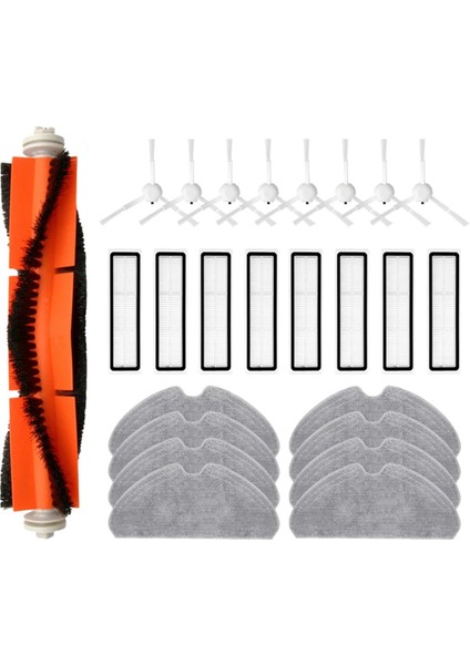 Dreame Için Fit D9 Max Beyaz Rulo Yan Fırça Hepa Filtre Paspas Bezleri Bez Robotlu Süpürge Aksesuarı Yedek Parça (Yurt Dışından)