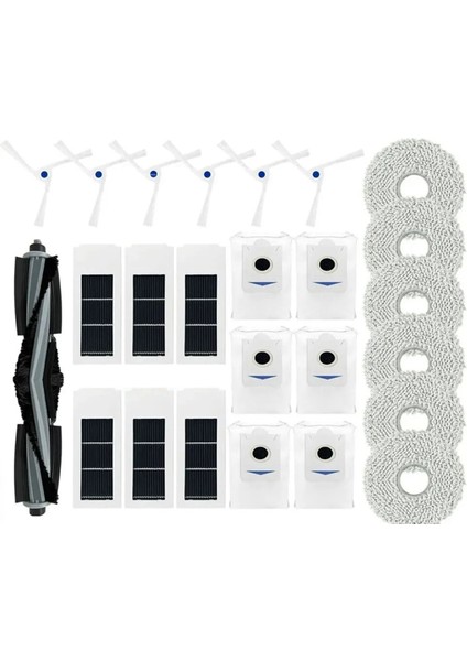 Ecovacs X2/x2 Pro/debot X2 Omni Malzemeleri Hepa Filtre Paspas Ana Haddeleme Yan Fırça Toz Torbası Sarf Malzemeleri Aksesuarları (Yurt Dışından)