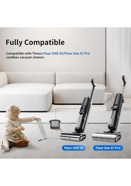 Tineco Floor One S6 ve S7 Pro Akülü Elektrikli Süpürge Fırça Silindirleri Için Silindir Fırçasının Değiştirilmesi ve Filtreler (Yurt Dışından) fiyatları