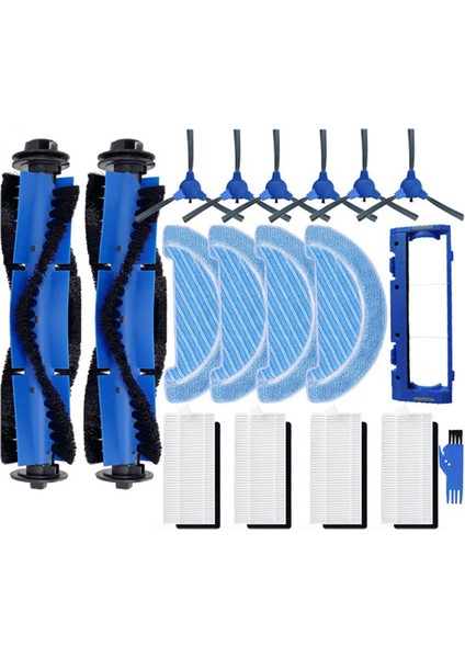 Cecotec Conga 1090 1790 Titanyum Ultra Robot Vakum Yedek Aksesuarlar Ana Yan Fırça Hepa Filtre Paspas Bez (Yurt Dışından)