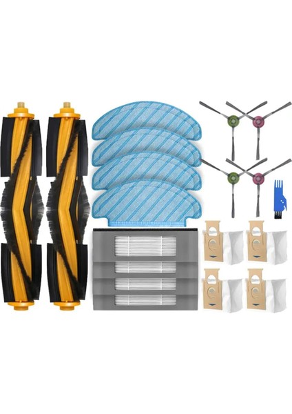 Ecovacs Debot Ozmo T8+ / T8 Aıvı / T8 Max / N8 Plus / N8 Pro Ana Yan Fırça Hepa Filtre Paspas Toz Torbaları Aksesuarları (Yurt Dışından)