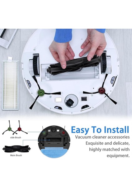 Tikom L9000, Lubluelu SL60D, Laresar L6 Nex Robotik Süpürge Ana Yan Fırça Hepa Filtre Paspas Bezi Yedek Parça (Yurt Dışından) fiyatları