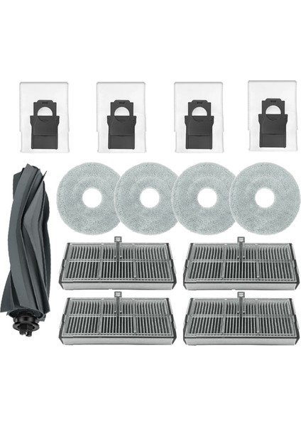 Dreame S30 Pro Ultra, X40 Pro Yedek Parça Aksesuarları Ana Fırça Hepa Filtre Paspas Bezi Toz Torbası (Yurt Dışından)