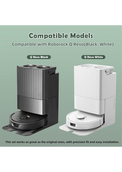 Roborock Q Revo Robot Vakum Ana Yan Fırça Hepa Filtre Mop Bez Pedleri Toz Çantalar Aksesuarlar Kiti (Yurt Dışından)