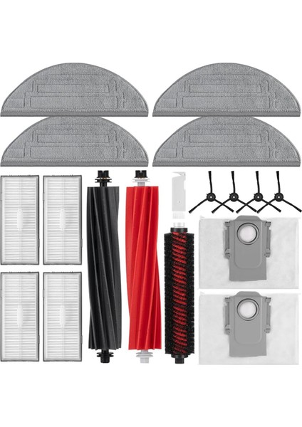 Roborock S8 Pro Ultra Robotlu Süpürge Ana Yan Fırça Hepa Filtre Paspas Bezi Toz Torbaları Aksesuarları Yedek Parça (Yurt Dışından)