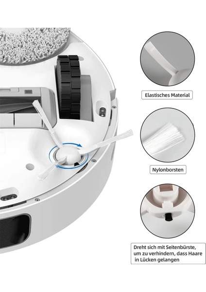 Dreame L10S/L10 ULTRA/L10 Başbakan Ana Yan Fırça Hepa Filtreler Paspas Pedleri Robotlu Süpürge Yedek Parçalar (Yurt Dışından) modelleri