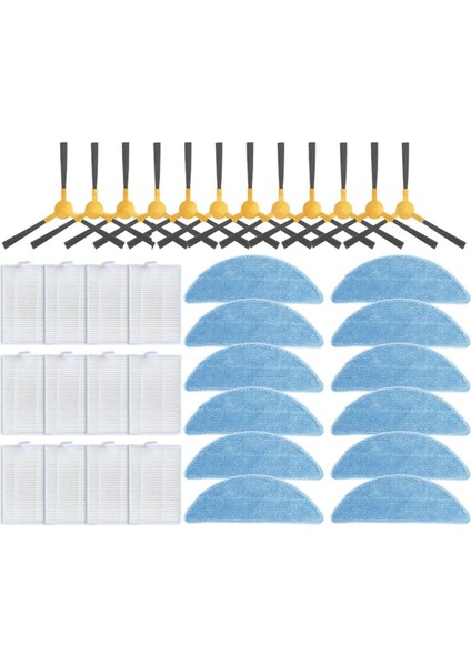 Redmond RV-R670S Yedek Yan Fırça Hepa Filtre Paspas Pedleri Yedek Parça Aksesuarları, A (Yurt Dışından)
