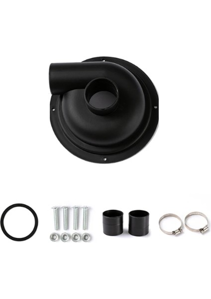 Siklon Kapaklı Elektrikli Süpürge Toz Toplayıcı Siklon Filtreli Vakumlu Toz Ayırıcı (Siyah Kapak-Dirseksiz) (Yurt Dışından)